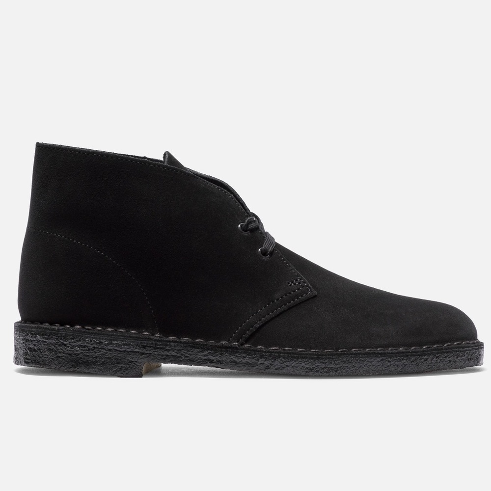 Clark's Originals Black Suede Desert Chukka Lace Up Boots